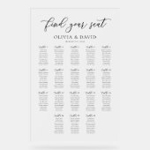 Elegant Script 18 tafel Zitting Grafiek Acryl Teke Bord (Voorkant)