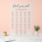Elegant Script 18 tafel Zitting Grafiek Acryl Teke Bord (Huwelijk)