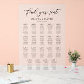 Elegant Script 19 tafel Zitting Grafiek Acryl Teke Bord (Huwelijk)