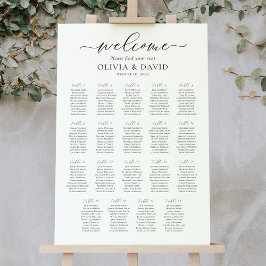 Elegant Script 19 Tafels Welkom Zittingkaart Poster