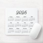 Elegant script 2023 kalender muismat (Met muis)