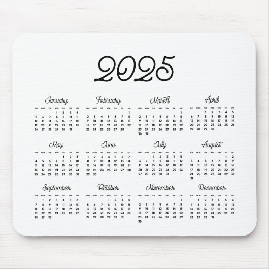 Elegant script 2023 kalender muismat (Voorkant)