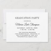 Elegant Script 2025 Custom Photo Graduation Party Kaart (Achterkant)