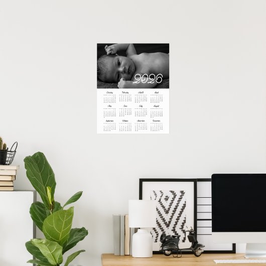 Elegant  script 2025 fotokalender poster (Thuiskantoor)