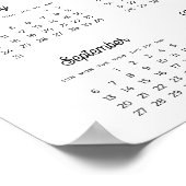 Elegant  script 2025 fotokalender poster (Hoek)