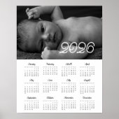 Elegant  script 2025 fotokalender poster (Voorkant)