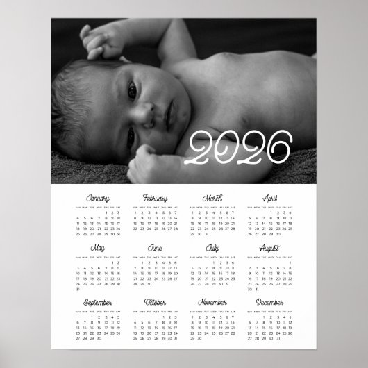 Elegant script 2025 fotokalender poster (Voorkant)