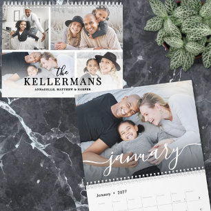 Elegant Script 2027 Foto Kalender
