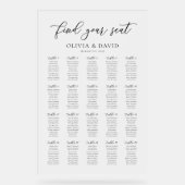 Elegant Script 20 tafel Zitting Grafiek Acryl Teke Bord (Voorkant)