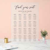 Elegant Script 20 tafel Zitting Grafiek Acryl Teke Bord (Huwelijk)