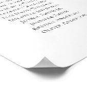 Elegant Script 20 Tafels Welkom Zitplaatsenkaart Poster (Hoek)