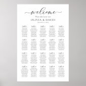 Elegant Script 20 Tafels Welkom Zitplaatsenkaart Poster (Voorkant)