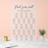 Elegant Script 22 tafel Zitting Grafiek Acryl Teke Bord (Huwelijk)