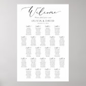 Elegant Script 22 Tafels Welkom Zittingkaart Poster (Voorkant)
