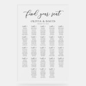 Elegant Script 23 tafel Zitting Grafiek Acryl Teke Acryl Bord (Voorkant)