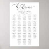 Elegant Script 23 Tafels Welkom Zitplaatsenkaart Poster (Voorkant)
