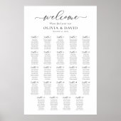 Elegant Script 24 Tafels Welkom Zitplaatsenkaart Poster (Voorkant)