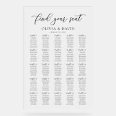 Elegant Script 25 tafel Zitting Grafiek Acryl Teke Bord (Voorkant)