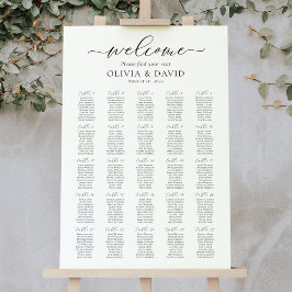 Elegant Script 25 Tafels Welkomstkaart Poster