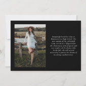 Elegant Script 2 Foto Afstudeer Uitnodiging (Achterkant)