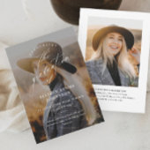 Elegant Script 2 Foto Afstuderen Kaart