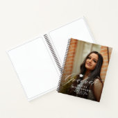 Elegant script 2 foto afstuderen partij gastenboek notitieboek (Binnen)