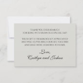 Elegant Script 2 Foto bruiloft Hartelijk dank Bedankkaart (Achterkant)