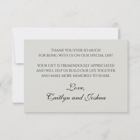 Elegant Script 2 Foto bruiloft Hartelijk dank Bedankkaart (Achterkant)