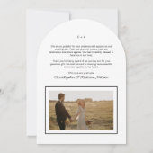 Elegant Script 2 Foto bruiloft Hartelijk dank Kaart (Achterkant)