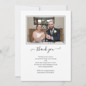 Elegant Script 2 Foto's en Bedankt Weddenschappen (Achterkant)