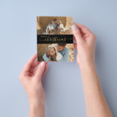 Elegant Script 2 Photo Collage Kerstbrochure Flyer (Hand)