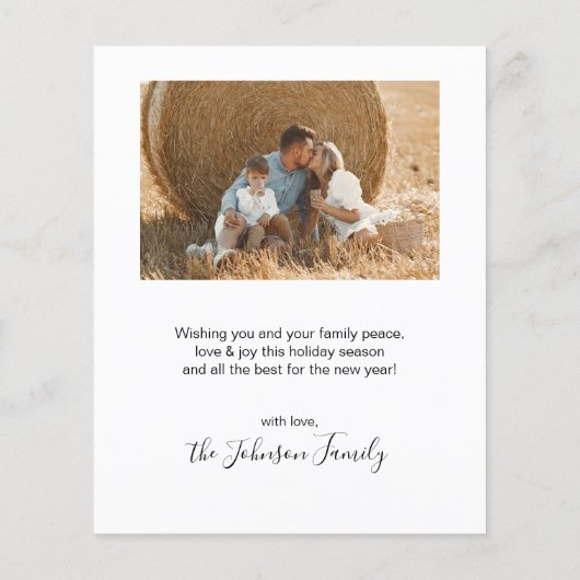 Elegant Script 2 Photo Collage Kerstbrochure Flyer (Achterkant)