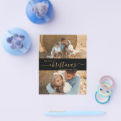 Elegant Script 2 Photo Collage Kerstbrochure Flyer (Enkel)