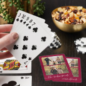 Elegant Script 2 Photo Collage Pokerkaarten (Insitu)