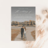 Elegant Script 2 Photo Overlay Wedding Kaart