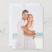 Elegant Script 2 Photo Wedding Kaart (Achterkant)