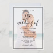 Elegant Script 2 Photo Wedding Kaart (Voorkant / Achterkant)
