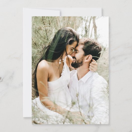 Elegant Script 2 Photo Wedding Kaart (Achterkant)