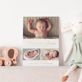 Elegant Script 3 Aankondiging geboorte foto-collag