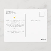 Elegant Script 3 foto doop dank u Briefkaart (Achterkant)