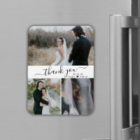 Elegant Script 3 Photo Collage Weddenschap Harteli
