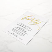 ELEGANT SCRIPT 40e verjaardag stijlvol goud Folie Uitnodiging (Gedraaid)