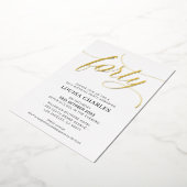 ELEGANT SCRIPT 40ste verpartij stijlvol goud Folie Uitnodiging (Gedraaid)