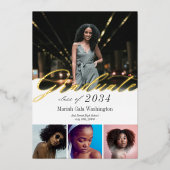 Elegant Script 4 Aankondiging van het Foto Afstude (Voorkant)