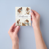 Elegant Script 4 Photo Collage Kerstbrochure Flyer (Hand)