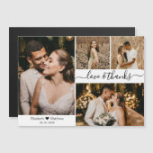 Elegant script 4 Photo Collage Weddenschap Harteli (Voorkant / Achterkant)