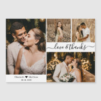 Elegant script 4 Photo Collage Weddenschap Harteli