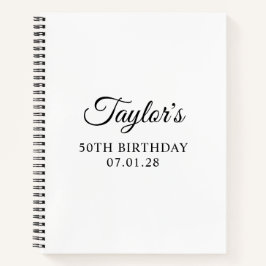 Elegant Script 50e verjaardag Gast Notitieboek