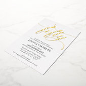 ELEGANT SCRIPT 50ste verjaardag feestje stijlvol g Folie Uitnodiging (Gedraaid)