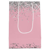 Elegant Script 50th Birthday Party Medium Cadeauzakje (Achterkant)